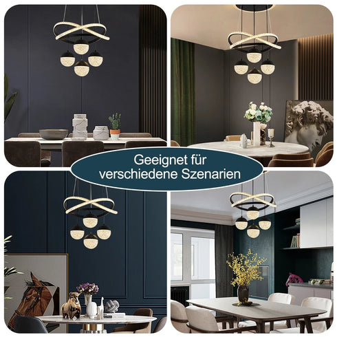 Freja PendelleuchteLED 54W Schwarz | Shiraki