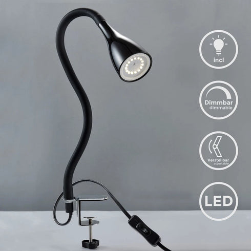 Liesel LED Klemmleuchte Tischlampe | Shiraki