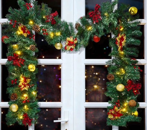 LED Weihnachtsgirlande – Feste Dekoration mit Timer und 8 Lichtmodi