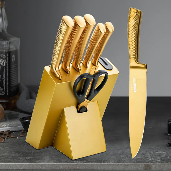 Kaito 7-teiliges Küchenmesser-Set mit Messerblock | Shiraki