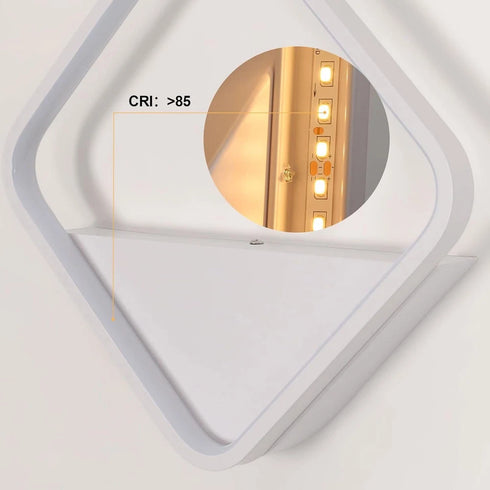 Valeria LED Wandleuchte Quadratisch 20W | Shiraki