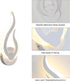 Elin 2-teiliges LED-Wandlicht, modernes warmweißes Acryl | Shiraki
