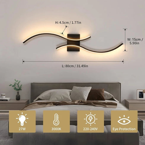 Elara LED Wandleuchte Modernes Nachtlicht | Shiraki