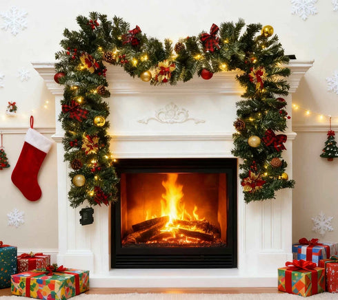 LED Weihnachtsgirlande – Feste Dekoration mit Timer und 8 Lichtmodi