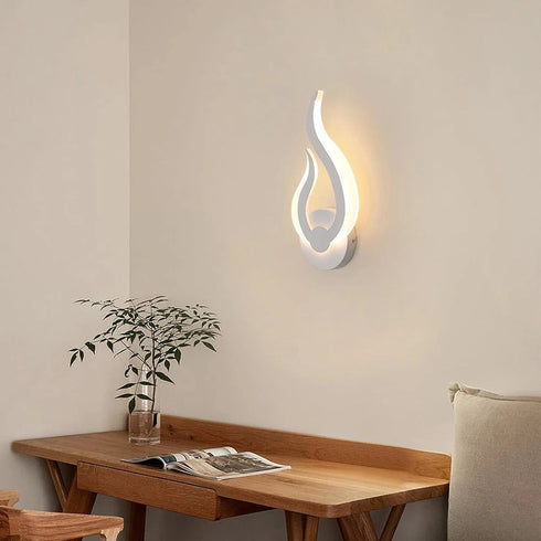 Elin 2-teiliges LED-Wandlicht, modernes warmweißes Acryl | Shiraki
