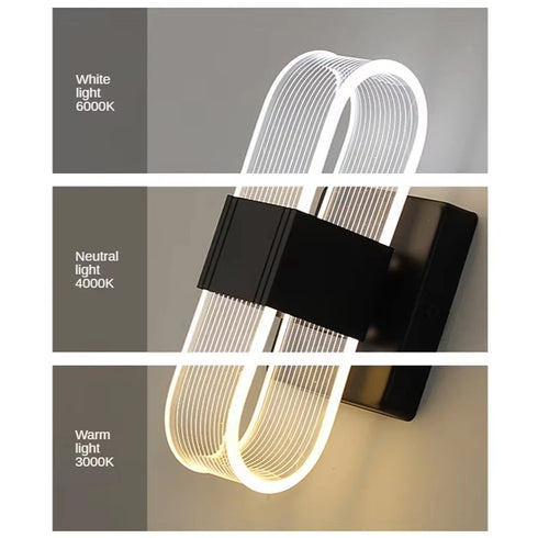 Helena LED-Wandleuchte Modernes Gebogenes Acryl | Shiraki