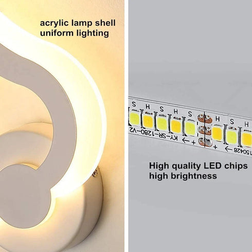 Elina LED Wandleuchte 9W Modern Effektlicht Innen | Shiraki