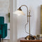 Amelia Tischlampe Antik E14 Glas Messing | Shiraki