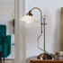 Amelia Tischlampe Antik E14 Glas Messing | Shiraki