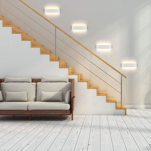 Lightess LED-Wandleuchte, 2er-Set Auf und ab Aluminium Wandlampe | Shiraki