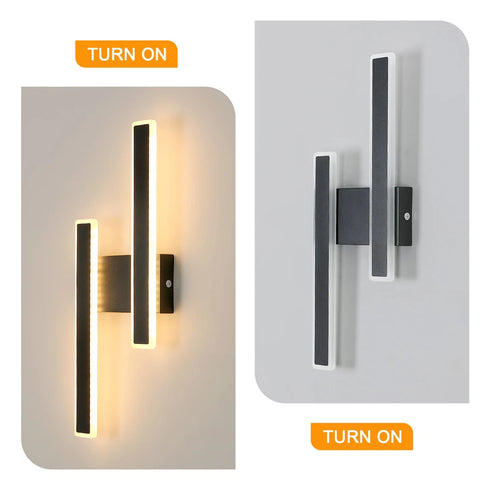 Alina LED-Wandleuchte, 2er-Set Schwarzes Nachtlicht | Shiraki