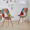 SVEIN Esszimmerstuhl 2er Set Patchwork Massivholz