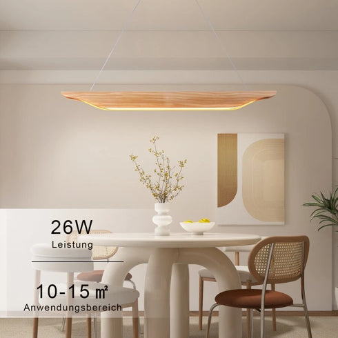 Rune LED Pendelleuchte Holz Dimmbar Hängelampe Höhenverstellbar