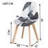 FREDRIK Esszimmerstuhl Set mit 4 Patchwork aus Holz