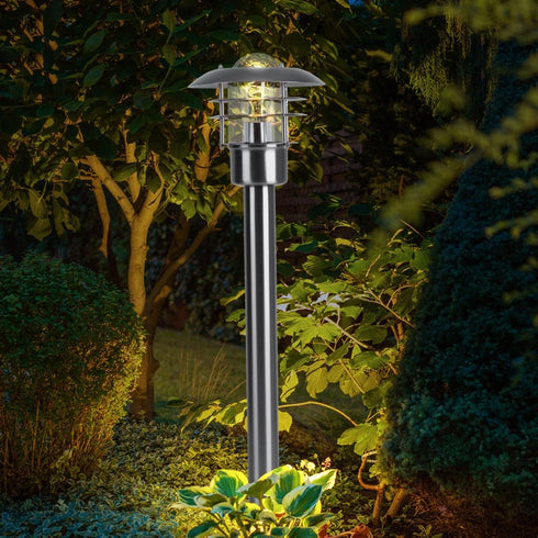 Helmi Wegleuchte Edelstahl 80 cm LED E27 Außenleuchte | Shiraki