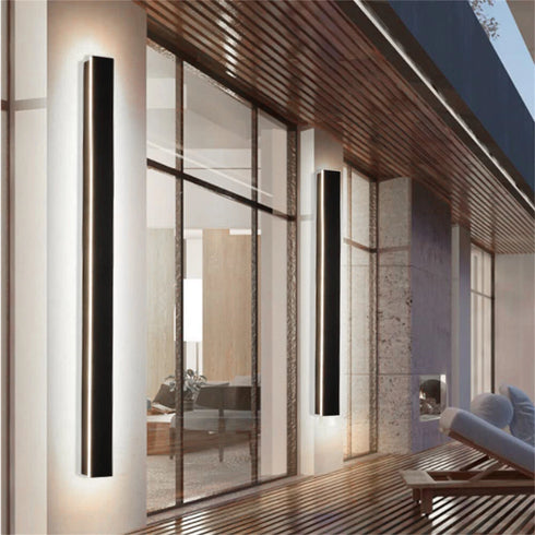 Olivia LED Lange Wandleuchte für den Außenbereich IP65 Acryl | Shiraki