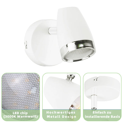 Kasper LED Deckenstrahler modern Weiß Deckenlampe