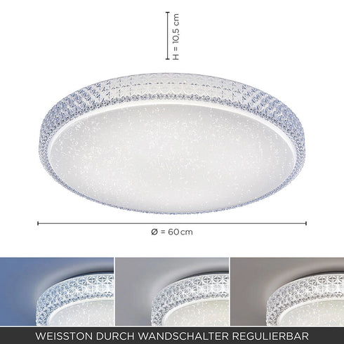 Arianell LED Deckenleuchte Transparenter Kristall | Shiraki