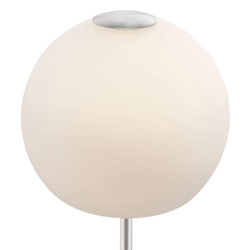 Nora LED Tischleuchte Kugel weiß Glas | Shiraki