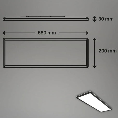 Anastasia LED Deckenleuchte Ultraflach 58cm | Shiraki