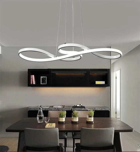 Alva LED Pendelleuchte 3-flammig Rauchglas Weiß | Shiraki