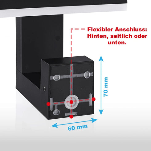 Eliska LED Außenwandleuchte mit Bewegungsmelder IP65 | Shiraki