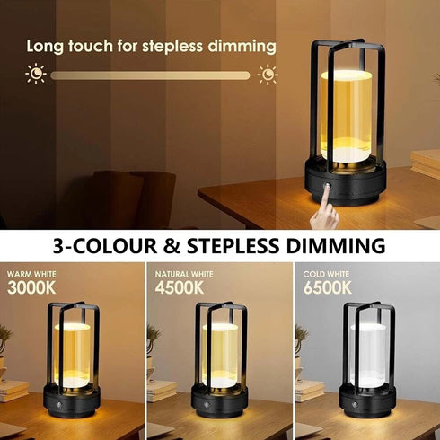Sofia LED Kristall Tischlampe Wiederaufladbar | Shiraki