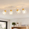 Elena Retro Deckenlampe 4-flammig Gitterdesign Weiß | Shiraki
