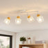 Elena Retro Deckenlampe 4-flammig Gitterdesign Weiß | Shiraki