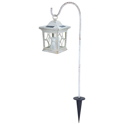 Helena Solar LED Laterne mit Flackerlicht weiß 31cm | Shiraki