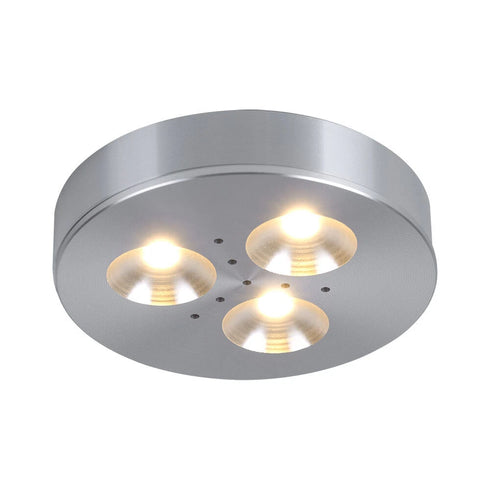 Sophia LED-Deckenleuchte Einbauleuchte 3er-Set Gebürstetes Metall | Shiraki