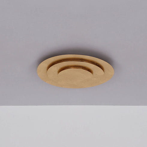 Alva LED Deckenleuchte rund Gold warmweiß | Shiraki