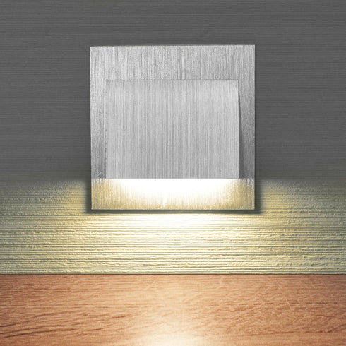 Ylva LED Treppenleuchte Einbau Wand Aluminium | Shiraki