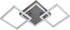 Kari LED Deckenleuchte Schwenkbare LED-Arme | Nickel-Matt | Shiraki