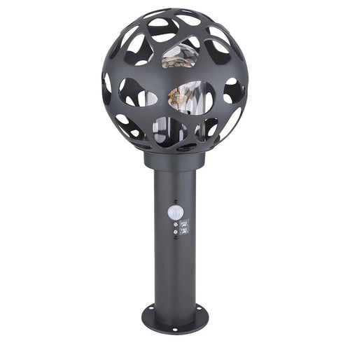 Noor Stehlampensockel LED E27 Bewegungsmelder 45 cm Außenlicht | Shiraki