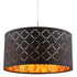 Karin LED Pendelleuchte E27 Schwarz Gold Hängelampe | Shiraki