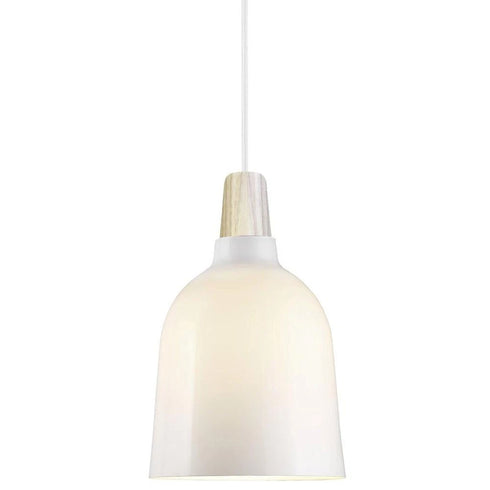 Linnea LED Holz Pendelleuchte Esche Weiß Ø 20 cm