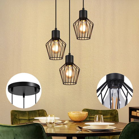 Tor LED Pendelleuchte Metall 3-flammig