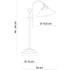 Amelia Tischlampe Antik E14 Glas Messing | Shiraki
