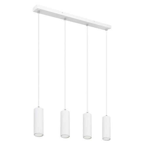Sofia LED Pendelleuchte GU10 Weiß Metall - 4 Stück | Shiraki