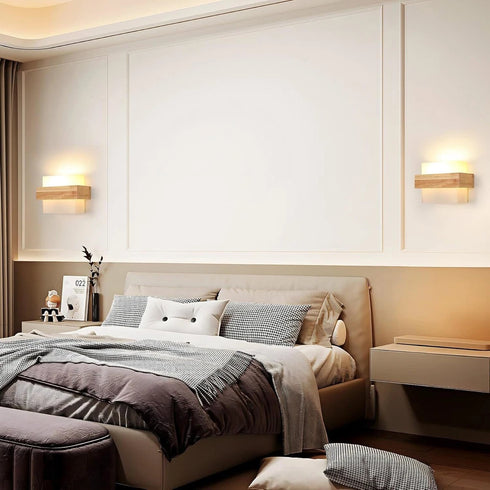 Marceline Holz Wandleuchte Vintage Innenleuchte | Shiraki