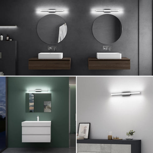 Isabella LED Spiegelleuchte Badlampe Wandlampe Chrom | Shiraki
