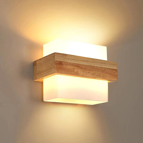 Marceline Holz Wandleuchte Vintage Innenleuchte | Shiraki