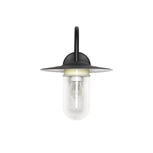Katri Außen Wandlampe E27 IP44 Anthrazit Glas Metall | Shiraki