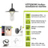 Katri Außen Wandlampe E27 IP44 Anthrazit Glas Metall | Shiraki