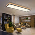 Maud LED Deckenleuchte Holzoptik 80 cm rechteckig weiß opal | Shiraki