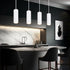 Sofia LED Pendelleuchte GU10 Weiß Metall - 4 Stück | Shiraki