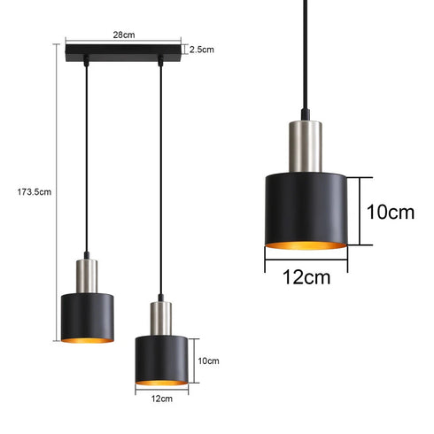 Svend LED Pendelleuchte Schwarz Metall 5-flammig Hängelampe