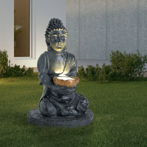 Ronja Solar Gartenlampe Buddha LED 28cm | Shiraki