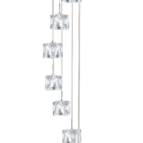 Sigrid LED Pendelleuchte Glas & Chrom Ø20 cm Hängelampe